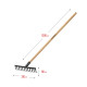 GRINDA GT-12 WOOD, 310 х 80 х 1300 мм, 12 прямых зубцов, углерод. сталь, антикор. покрытие, черенок дерев. высш. сорт, садовые грабли (39583-12) купить в Сочи