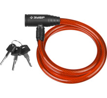 ЗУБР 1200 мм, d 10 мм, 3 ключа, тросовый замок (37263-120)