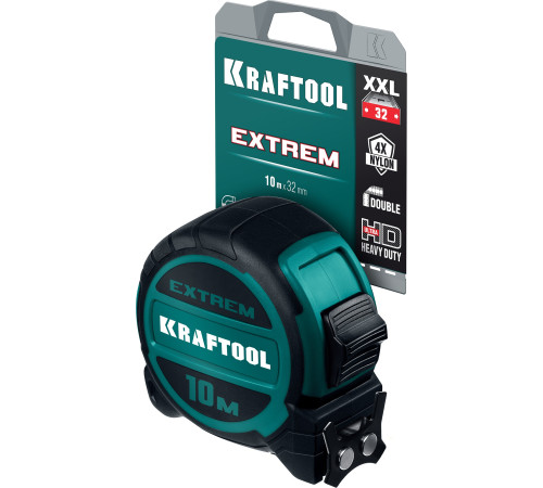KRAFTOOL Extrem, 10 м х 32 мм, рулетка со сверх широким полотном (34127-10) купить  в Сочи
