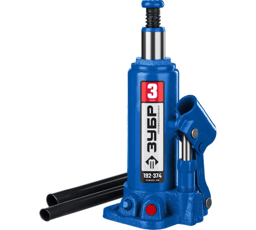 ЗУБР 3 т, 192 - 374 мм, бутылочный гидравлический домкрат, Профессионал (43060-3) купить  в Сочи