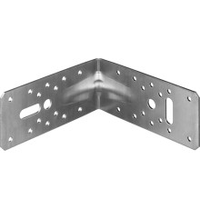 ЗУБР УКУ-2.5, 65 x 145 x 145 x 2.5 мм, цинк, усиленный крепежный уголок (31011-145)