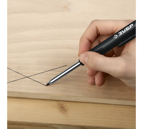 ЗУБР АСК черный, d 2,8 мм, HB, 6 сменных грифелей, автоматический карандаш (06311-2) купить  в Сочи