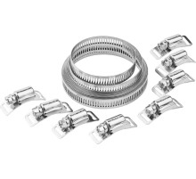 ЗУБР 3 м х 12.7 мм, 8 замков, набор: хомут универсальный нержавеющий, Профессионал (37815-H8)