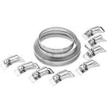 ЗУБР 3 м х 12.7 мм, 8 замков, набор: хомут универсальный нержавеющий, Профессионал (37815-H8)