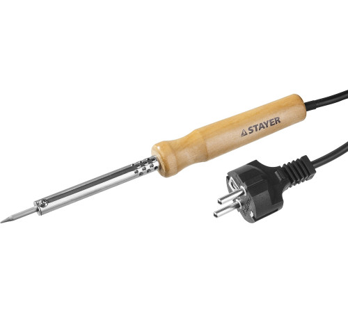 STAYER MAXTerm, 25 Вт, конус, электропаяльник с деревянной рукояткой (55310-25) купить в Сочи STAYER MAXTerm, 25 Вт, конус, электропаяльник с деревянной рукояткой (55310-25) купить в Сочи