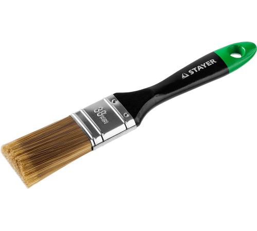 STAYER UNIVERSAL-ARTEX, 38 мм, 1.5″, искусственная щетина, деревянная ручка, для высокотекучих ЛКМ, плоская кисть (0106-038) купить в Сочи STAYER UNIVERSAL-ARTEX, 38 мм, 1.5″, искусственная щетина, деревянная ручка, для высокотекучих ЛКМ, плоская кисть (0106-038) купить в Сочи