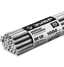 ЗУБР DIN 975, кл. пр. 4.8, М10 х 1000 мм, цинк, 25 шт, резьбовая шпилька (30330-10-1)