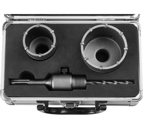 ЗУБР d 50, 68 мм, кейс, набор коронок по бетону с оснасткой (29211-H2) купить  в Сочи