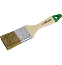 STAYER LASUR, 50 мм, 2″, смешанная щетина, деревянная ручка, для высокотекучих ЛКМ, плоская кисть (01031-50)