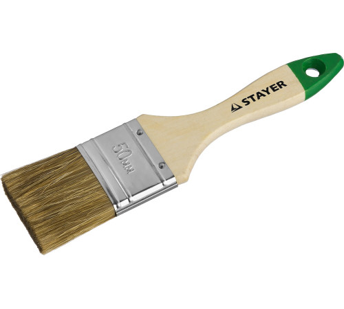 STAYER LASUR, 50 мм, 2″, смешанная щетина, деревянная ручка, для высокотекучих ЛКМ, плоская кисть (01031-50) купить в Сочи STAYER LASUR, 50 мм, 2″, смешанная щетина, деревянная ручка, для высокотекучих ЛКМ, плоская кисть (01031-50) купить в Сочи