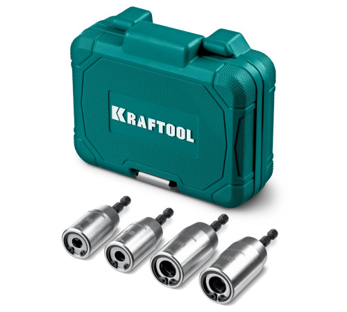 KRAFTOOL STUD DRIVER, 4 шт, М6, М8, М10, М12, набор ударных шпильковертов (26199) купить  в Сочи