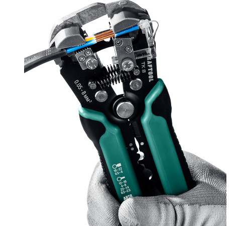 KRAFTOOL TK-8, 0.05 - 8 мм2, автоматический стриппер (22637) купить  в Сочи