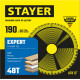 STAYER Expert, 190 x 30/20 мм, 48Т, точный рез, пильный диск по дереву (3682-190-30-48) купить  в Сочи