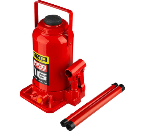 STAYER RED FORCE, 16 т, 230 - 460 мм, бутылочный гидравлический домкрат, Professional (43160-16) купить в Сочи STAYER RED FORCE, 16 т, 230 - 460 мм, бутылочный гидравлический домкрат, Professional (43160-16) купить в Сочи