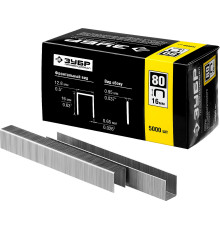 ЗУБР тип 21GA (80/Pr A/Senco AT) 16 мм, 5000 шт, скобы для степлера, Профессионал (31880-16)