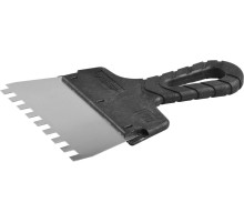 ЗУБР 150 мм, зуб 8 х 8 мм, пластиковая ручка, нержавеющий фасадный шпатель (10078-15-08)