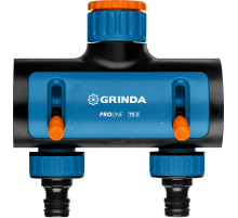 GRINDA TS-2, двухканальный 3/4″ - 1″ с внутренней резьбой, соединитель с внешней резьбой 3/4″ - 1, поливочный распределитель, PROLine (8-426312)