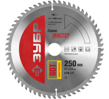 ЗУБР Чистый рез, 250 x 32 мм, 60Т, пильный диск по дереву (36914-250-32-60)