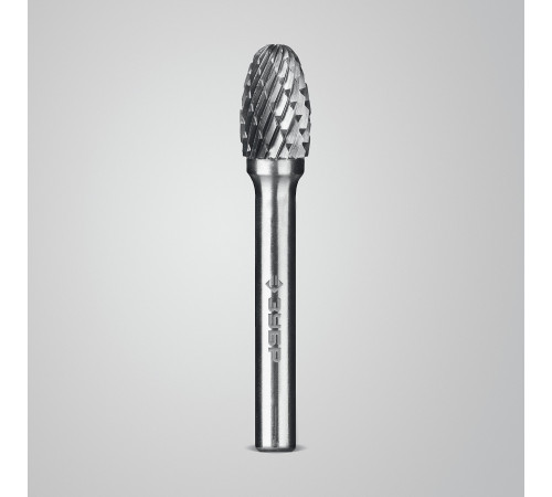 ЗУБР 10х16 мм, тип E (овал, радиус 4.0 мм), хв-к 6 мм, твердосплавная борфреза, ПРОФЕССИОНАЛ (28804-10-16) купить  в Сочи