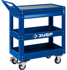 ЗУБР 820 х 405 х 955 мм, инструментальная тележка с выдвижным ящиком + 2 полки, Профессионал (38914)