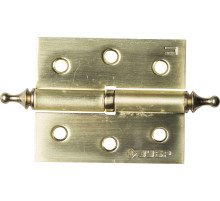 ЗУБР 75 х 63 х 2.5 мм, разъемная, правая, цвет матовая латунь (SB), 2 шт, карточная петля (37605-075-3R)