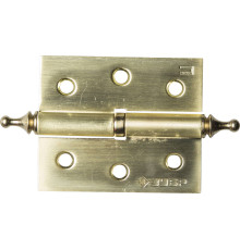 ЗУБР 75 х 63 х 2.5 мм, разъемная, правая, цвет матовая латунь (SB), 2 шт, карточная петля (37605-075-3R)