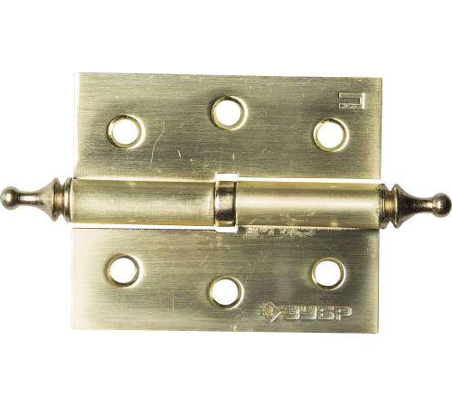ЗУБР 75 х 63 х 2.5 мм, разъемная, правая, цвет матовая латунь (SB), 2 шт, карточная петля (37605-075-3R) купить  в Сочи