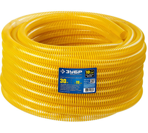 ЗУБР 19 мм x 30 м, 10 атм, со спиралью ПВХ, напорно-всасывающий шланг, ПРОФЕССИОНАЛ (40327-19-30) купить  в Сочи