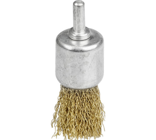 STAYER 24 мм, витая стальная латунированная проволока 0.3 мм, щетка кистевая для дрели (35113-24) купить  в Сочи