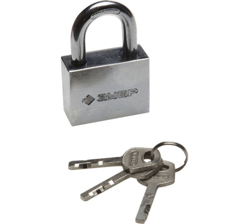 ЗУБР 50 мм, закаленная дужка, стальной корпус, навесной замок (3710-50) купить  в Сочи