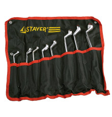 STAYER 8 шт, 7 - 22 мм, набор изогнутых накидных гаечных ключей (27153-H8)