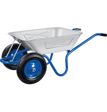 ЗУБР ПТ-350, 130 л, 280 кг, двухколесная, цельная рама, усиленная, пневматические колеса, строительная тачка, Профессионал (39913) ЗУБР ПТ-350, 130 л, 280 кг, двухколесная, цельная рама, усиленная, пневматические колеса, строительная тачка, Профессионал (39913)