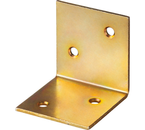 ЗУБР УМШ-2.0, 40 x 40 x 40 x 2 мм, желтый цинк, широкий мебельный уголок (31033-40) купить  в Сочи