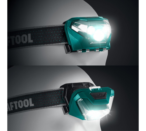 KRAFTOOL KH-3, 500 лм, 5 режимов, налобный фонарь, 3ААА (56456) купить  в Сочи