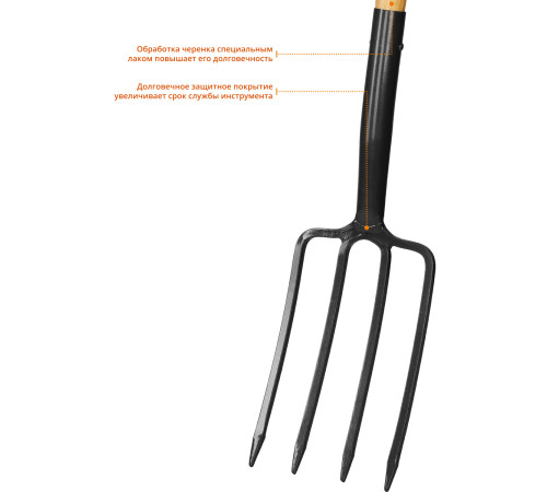 GRINDA 280 x 180 x 1500 мм, антикор. покрытие, деревянный черенок, вилы садовые, PROLine (39725) купить  в Сочи