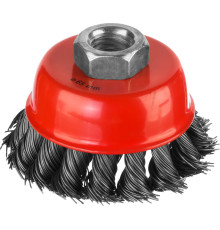 MIRAX 65 мм, жгутированная стальная проволока 0.5 мм, чашечная щетка-крацовка для УШМ (35104-065)
