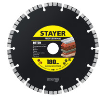 STAYER BETON 180 мм (22.2 х 7 х 2.6 мм), сегментный алмазный диск (3660-180)