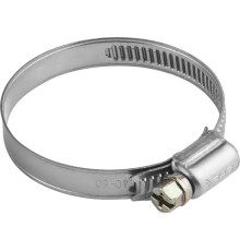 ЗУБР НХ-9Н, 40 - 60 мм, накатная лента 9 мм, 5 шт, нержавеющий хомут, Профессионал (3787-40-60)