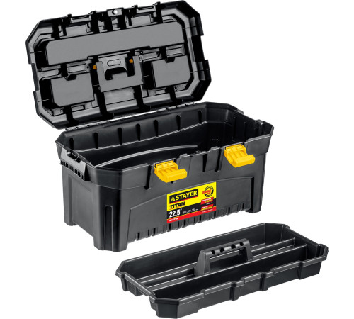 STAYER TITAN-22, 580 x 320 x 280 мм, (22″), пластиковый ящик для инструментов (38016-22) купить в Сочи STAYER TITAN-22, 580 x 320 x 280 мм, (22″), пластиковый ящик для инструментов (38016-22) купить в Сочи