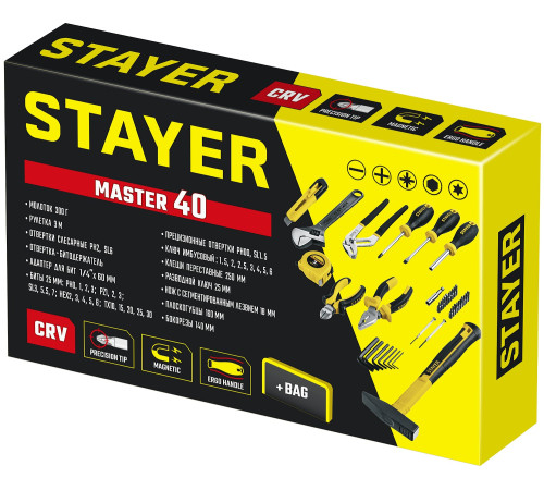 STAYER Master-40, 40 предм., универсальный набор инструмента для дома (22052-H40) купить в Сочи STAYER Master-40, 40 предм., универсальный набор инструмента для дома (22052-H40) купить в Сочи