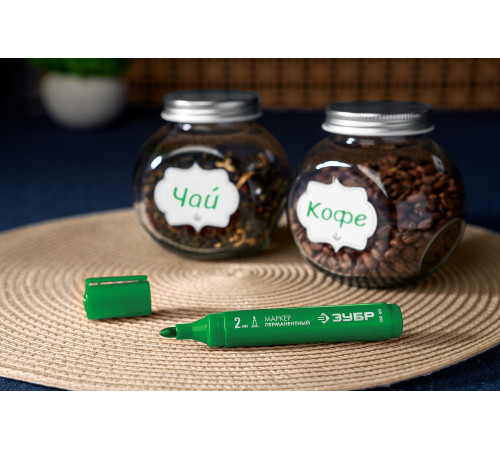 ЗУБР МП-300 зеленый, 2 мм перманентный маркер (06322-4) купить  в Сочи