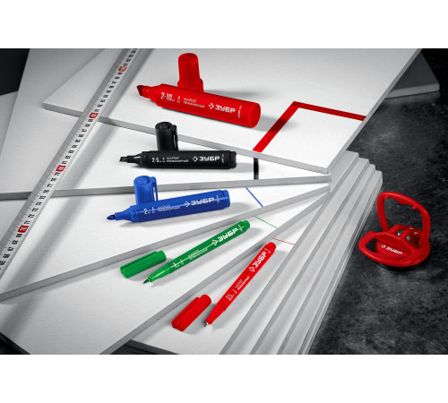 ЗУБР МП-300 зеленый, 2 мм перманентный маркер (06322-4) купить  в Сочи