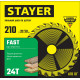 STAYER Fast, 210 x 32/30 мм, 24Т, быстрый рез, пильный диск по дереву (3680-210-32-24) купить в Сочи
