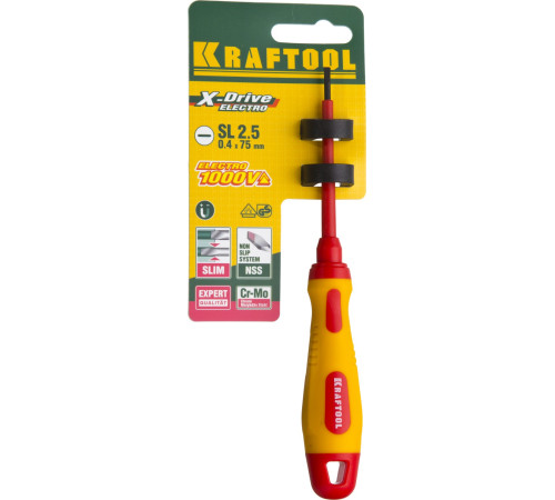 KRAFTOOL SL2.5 х 75 мм, высоковольтная отвертка (250083-2.5-075) купить  в Сочи