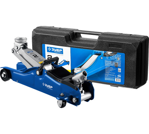 ЗУБР Т-35, 2 т, 85 - 330 мм, подкатной домкрат с низким подхватом в кейсе, Профессионал (43056-2-K) купить  в Сочи