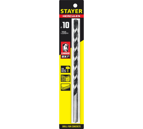 STAYER Hercules, 10 x 200 мм, cверло по бетону, Professional (2915-200-10) купить в Сочи STAYER Hercules, 10 x 200 мм, cверло по бетону, Professional (2915-200-10) купить в Сочи