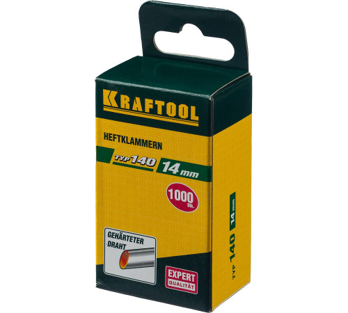 KRAFTOOL тип 140 (G/11/57) 14 мм, 1000 шт, калибр 20GA, скобы для степлера (31680-14) купить  в Сочи