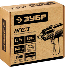 ЗУБР МГ-600, 1/2″, 600 Н·м, ударный пневматический гайковерт (64280)
