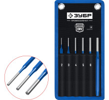 ЗУБР 6 предметов, набор шестигранных выколоток в чехле, Профессионал (21070-H6)
