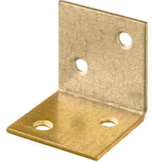 ЗУБР УМШ-2.0, 25 x 25 x 25 x 2 мм, желтый цинк, широкий мебельный уголок (31033-25)